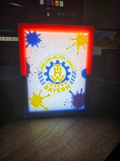 3D-Druck THW Jugend Bayern Lithophane Stehlampe